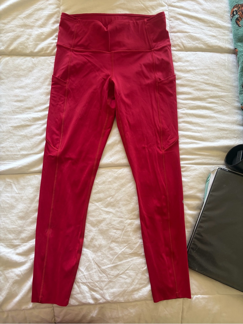 lululemon athletica Red High-Rise Performance Leggings/ !Not full length!